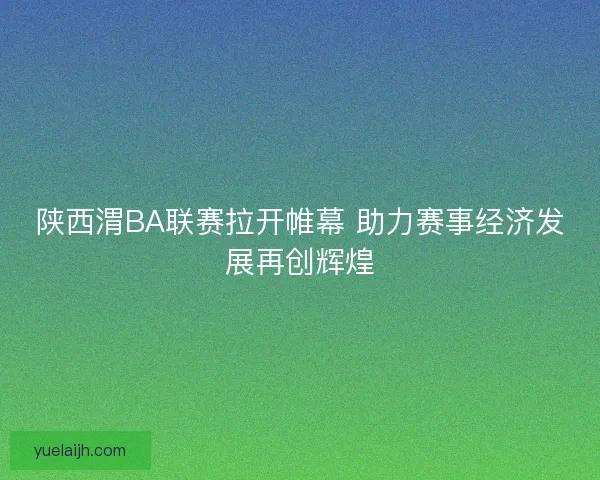 陕西渭BA联赛拉开帷幕 助力赛事经济发展再创辉煌